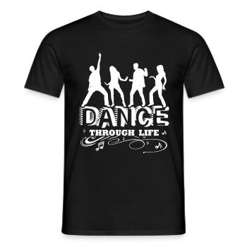 Dancer Dance Through Life - Men's T-Shirt - black - Front - AI Model Male 178 light (178cm)