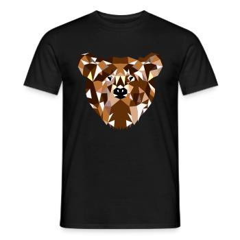 Ours grizzly ours idée cadeau - T-shirt homme - noir - Devant - AI Model Male 178 light (178cm)