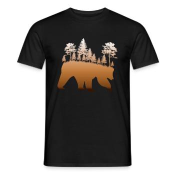 Ours brun ours noir idée cadeau - T-shirt homme - noir - Devant - AI Model Male 178 light (178cm)