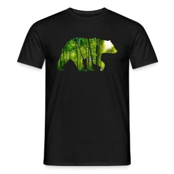 Bär Waldfreund Geschenkidee - Männer T-Shirt - Schwarz - Vorne - AI Model Male 178 light (178cm)
