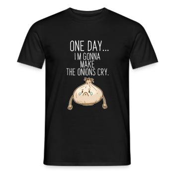 Zwiebel Gemüse Heulsuse Geschenkidee - Männer T-Shirt - Schwarz - Vorne - AI Model Male 178 light (178cm)