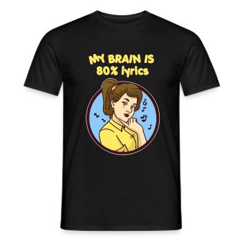 Musik Liebhaber Nerd Ohrwurm Leben Geschenkidee - Männer T-Shirt - Schwarz - Vorne - AI Model Male 178 light (178cm)