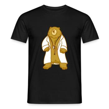 Doktor Bär Arzt Teddybär Geschenk - Männer T-Shirt - Schwarz - Vorne - AI Model Male 178 light (178cm)