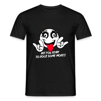 Rocker Hard Rock E-Gitarre Konzert Geschenk - Männer T-Shirt - Schwarz - Vorne - AI Model Male 178 light (178cm)