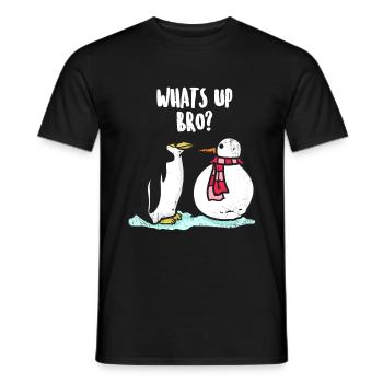 Cadeau de Pôle Nord Pingouin Pôle Sud - T-shirt homme - noir - Devant - AI Model Male 178 light (178cm)