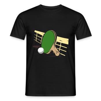 Tischtennis Tischtennisspieler Geschenkidee - Männer T-Shirt - Schwarz - Vorne - AI Model Male 178 light (178cm)