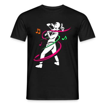 Cadeau violon violon violon - T-shirt homme - noir - Devant - AI Model Male 178 light (178cm)