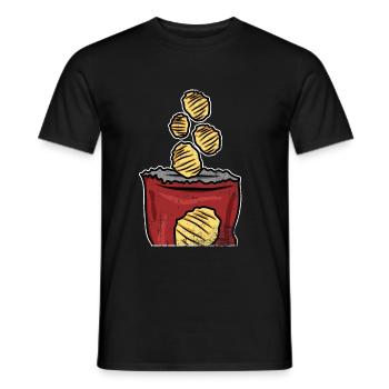 Chips Bristish Chips Cadeau - T-shirt homme - noir - Devant - AI Model Male 178 light (178cm)