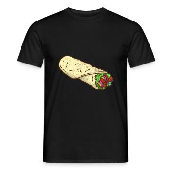 Döner Kebab Lammfleisch Lahmacun Geschenk - Männer T-Shirt - Schwarz - Vorne - AI Model Male 178 light (178cm)