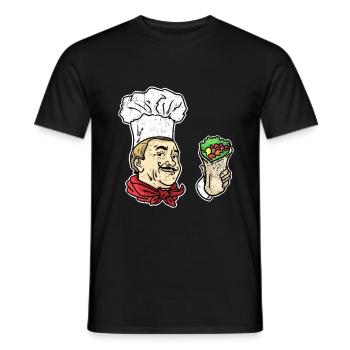 Doner kebab cook gift - Men's T-Shirt - black - Front - AI Model Male 178 light (178cm)