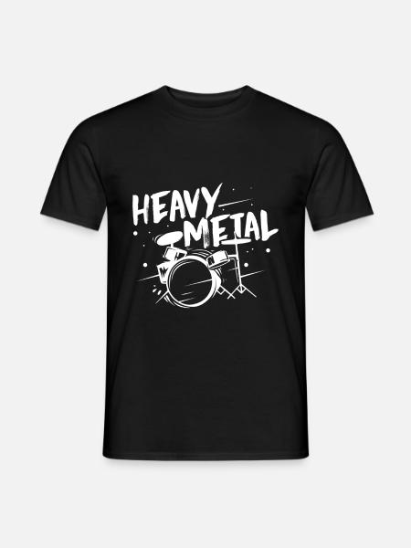 Don de guitare heavy metal - T-shirt homme - noir