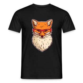 Nerd Renard - T-shirt homme - noir - Devant - AI Model Male 178 light (178cm)