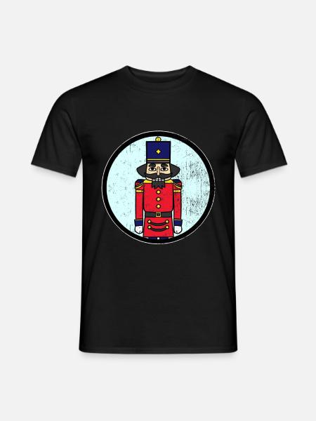Nutcracker walnuts Christmas time gift - Men's T-Shirt - black