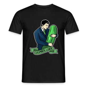 Cucumbers Lovers - Men's T-Shirt - black - Front - AI Model Male 178 light (178cm)