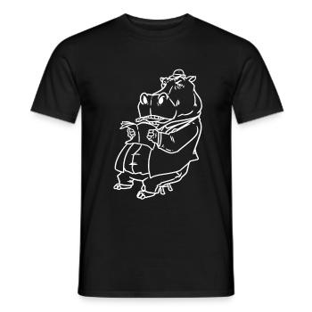 Chauve-souris d'hippopotame - T-shirt homme - noir - Devant - AI Model Male 178 light (178cm)