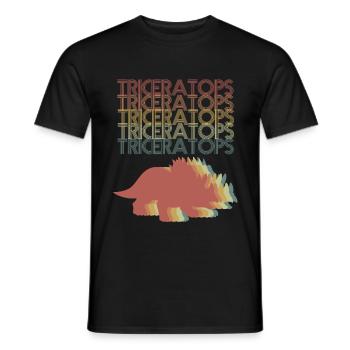 Triceratops - T-shirt homme - noir - Devant - AI Model Male 178 light (178cm)