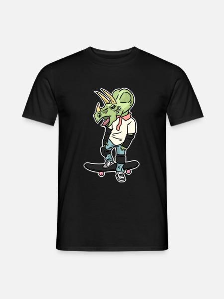 Triceratops skater - Men's T-Shirt - black