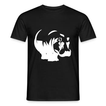 hippopotame - T-shirt homme - noir - Devant - AI Model Male 178 light (178cm)