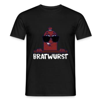 Cadeau de saucisse de nourriture de Bratwurst Allemagne - T-shirt homme - noir - Devant - AI Model Male 178 light (178cm)
