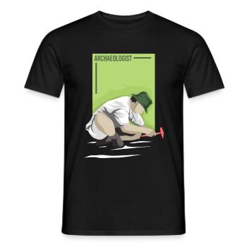 Archeologist archeology - Men's T-Shirt - black - Front - AI Model Male 178 light (178cm)