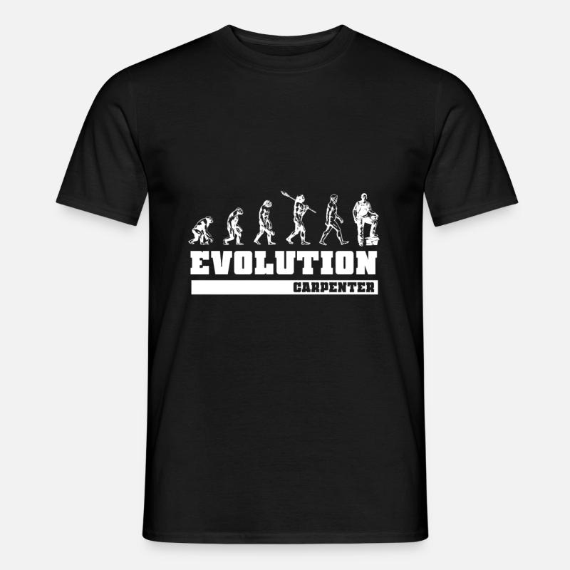 Schreiner Zimmermann Evolution - Männer T-Shirt - Schwarz