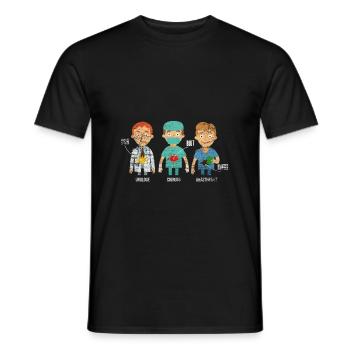 Anesthetist Doctor Anesthesia Anaesthesiology - Men's T-Shirt - black - Front - AI Model Male 178 light (178cm)