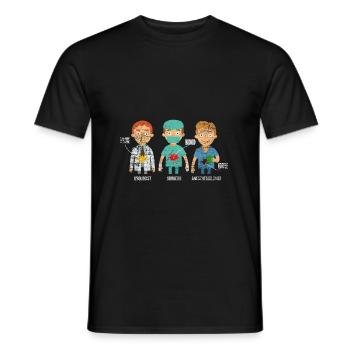 Anesthetist doctor anesthesia surgeon gift - Men's T-Shirt - black - Front - AI Model Male 178 light (178cm)