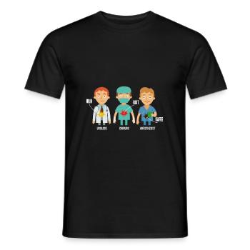 Anesthetist anesthesia - Men's T-Shirt - black - Front - AI Model Male 178 light (178cm)