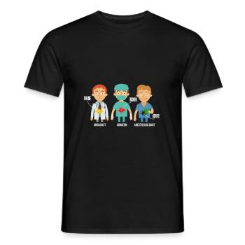 Anesthetist Surgeon Urologist - Men's T-Shirt - black - Front - AI Model Male 178 light (178cm)