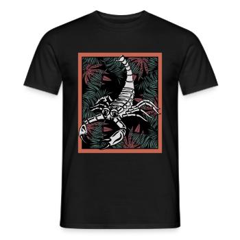 Scorpion fern - Men's T-Shirt - black - Front - AI Model Male 178 light (178cm)