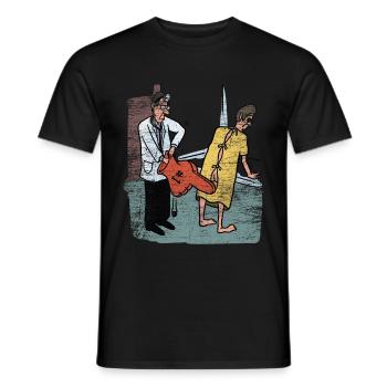Urologist urology urinary tract female doctor gift - Men's T-Shirt - black - Front - AI Model Male 178 light (178cm)