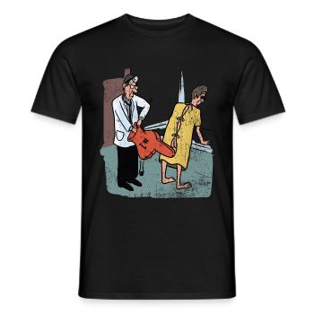 Urologist urology doctor urinary system gift - Men's T-Shirt - black - Front - AI Model Male 178 light (178cm)