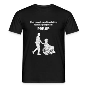 Neurosurgeon PRE-OP Operation Gift - Men's T-Shirt - black - Front - AI Model Male 178 light (178cm)