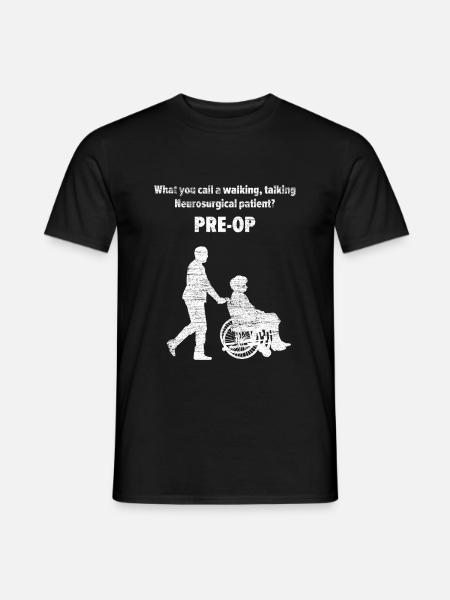 Neurosurgeon PRE-OP Operation Gift - Men's T-Shirt - black