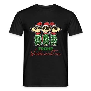 Clan Suricate Noël Père Noël - T-shirt homme - noir - Devant - AI Model Male 178 light (178cm)