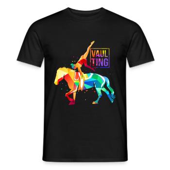 Horse vaulting - Men's T-Shirt - black - Front - AI Model Male 178 light (178cm)