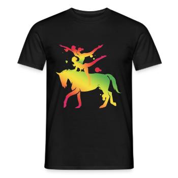 Cheval de saut à cheval - T-shirt homme - noir - Devant - AI Model Male 178 light (178cm)