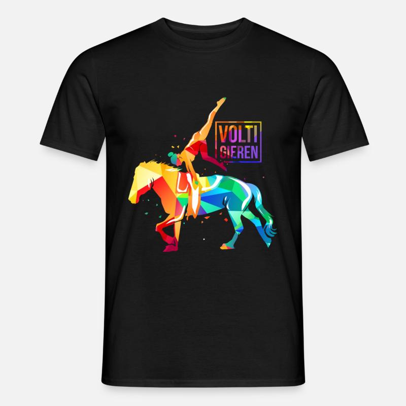 Voltigieren Pferd - Männer T-Shirt - Schwarz