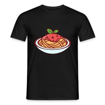 Spaghettis - T-shirt homme - noir - Devant - AI Model Male 178 light (178cm)