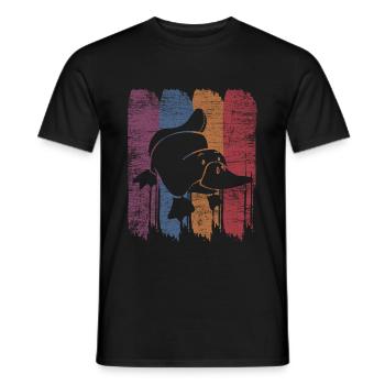 Cadeau de bec de canard ornithorynque - T-shirt homme - noir - Devant - AI Model Male 178 light (178cm)