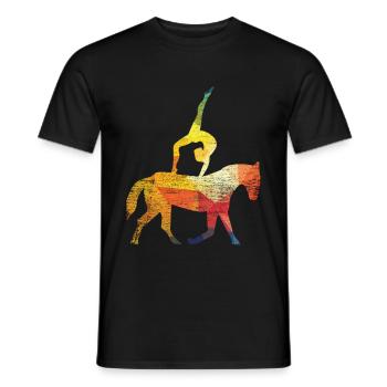Gymnastique équestre - T-shirt homme - noir - Devant - AI Model Male 178 light (178cm)