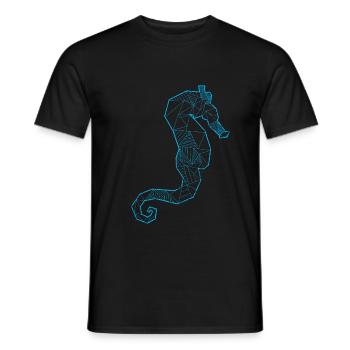 Seahorse ocean fish gift - Men's T-Shirt - black - Front - AI Model Male 178 light (178cm)