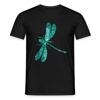Dragonfly garden wing - Men's T-Shirt - black - Front - AI Model Male 178 light (178cm)