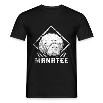 Manatee Dugong Gift - Men's T-Shirt - black - Front - AI Model Male 178 light (178cm)