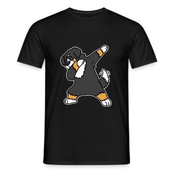 Berner Sennenhund dab - Männer T-Shirt - Schwarz - Vorne - AI Model Male 178 light (178cm)