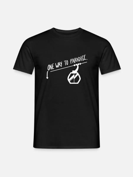 Snowboarding ski lift - Men's T-Shirt - black