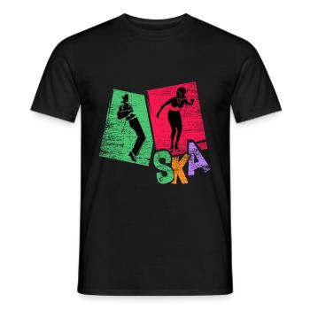 Cadeau de musique ska - T-shirt homme - noir - Devant - AI Model Male 178 light (178cm)