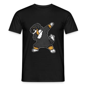 Berner Sennenhund dab - Männer T-Shirt - Schwarz - Vorne - AI Model Male 178 light (178cm)