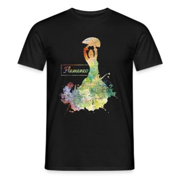 Flamenco dancing gift - Men's T-Shirt - black - Front - AI Model Male 178 light (178cm)