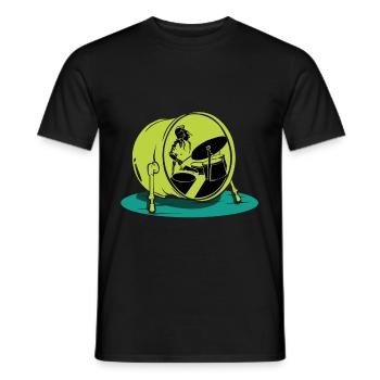 Musique de tambour - T-shirt homme - noir - Devant - AI Model Male 178 light (178cm)